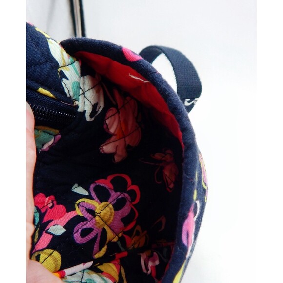 Vera Bradley Backpack Pretty Posies Navy Pink Multi Floral Quilted Laptop main image 5